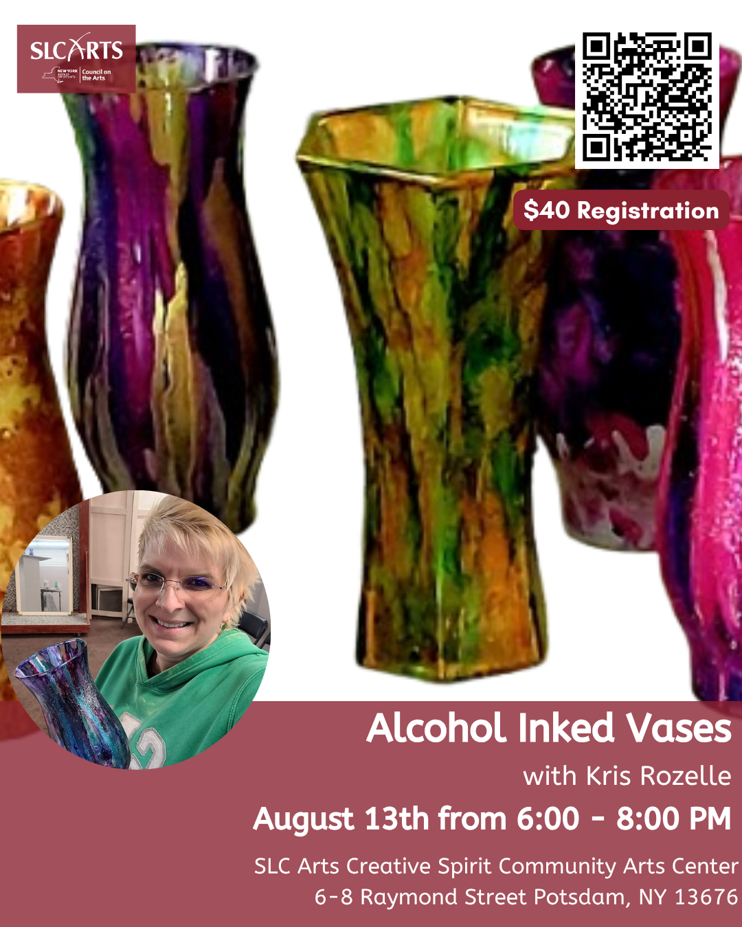 Alcohol Inked Vases with Kris Rozelle