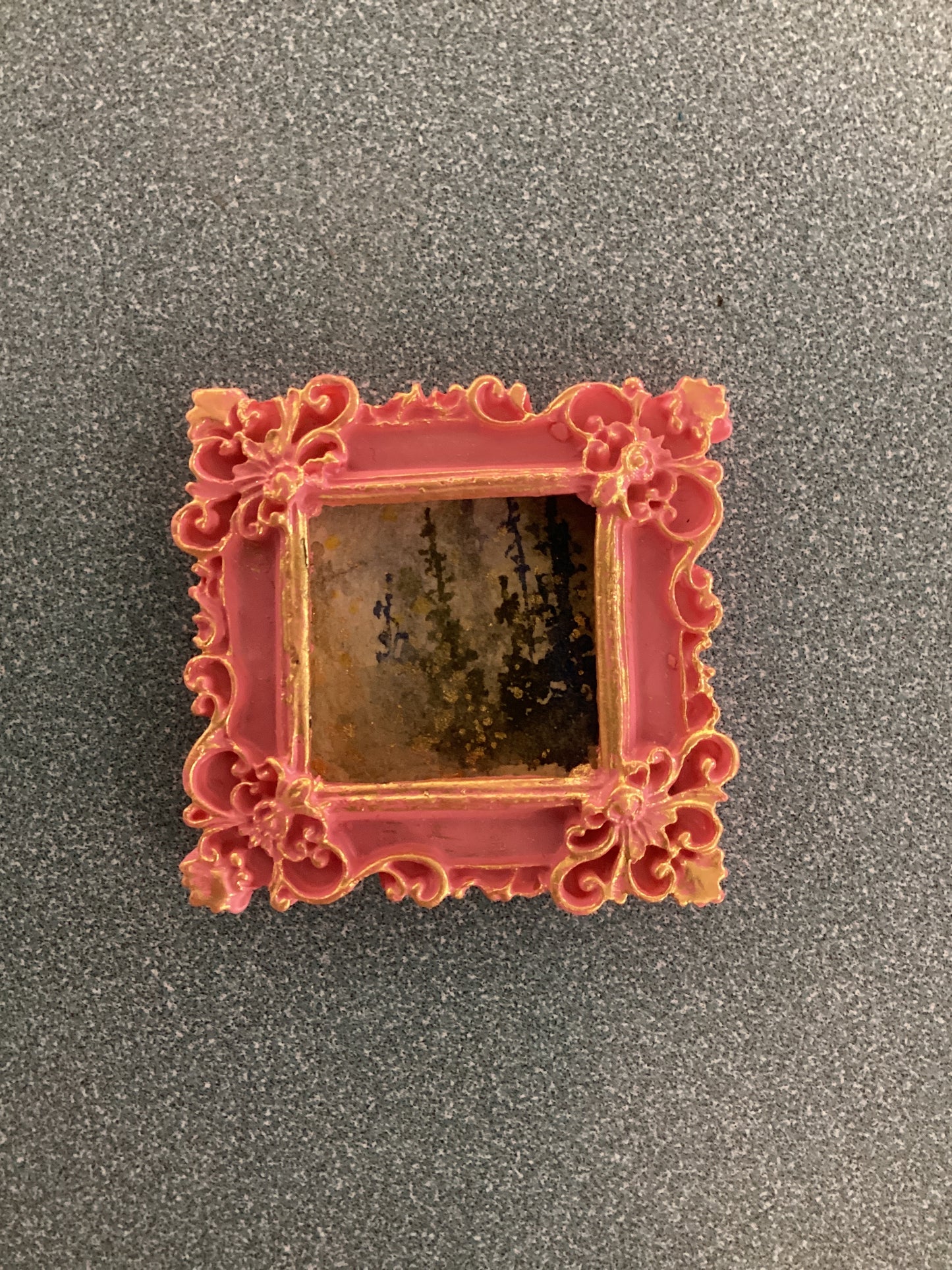 Gold forest in Pink Frame by Dominique LaVoie