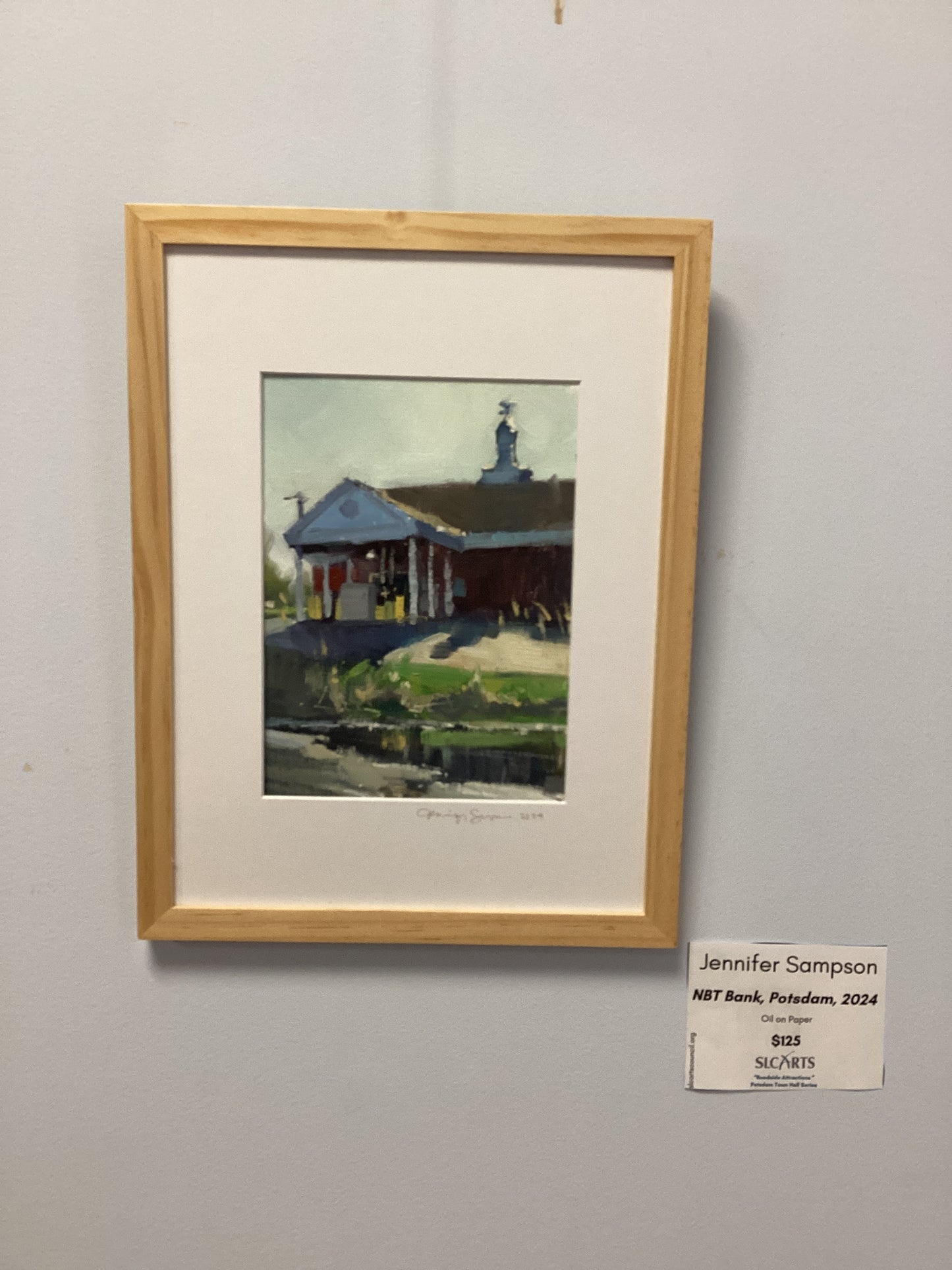 "NBT Bank, Potsdam, 2024" Oil Painting by Jennifer Sampson