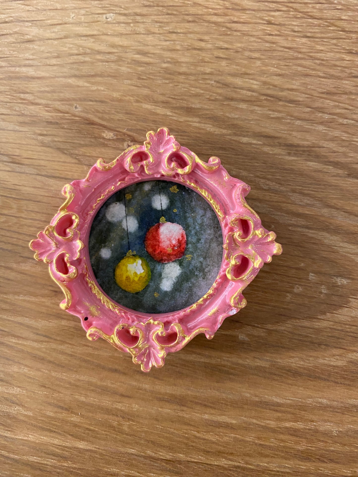 Ornaments in Pink Frame by Dominique LaVoie