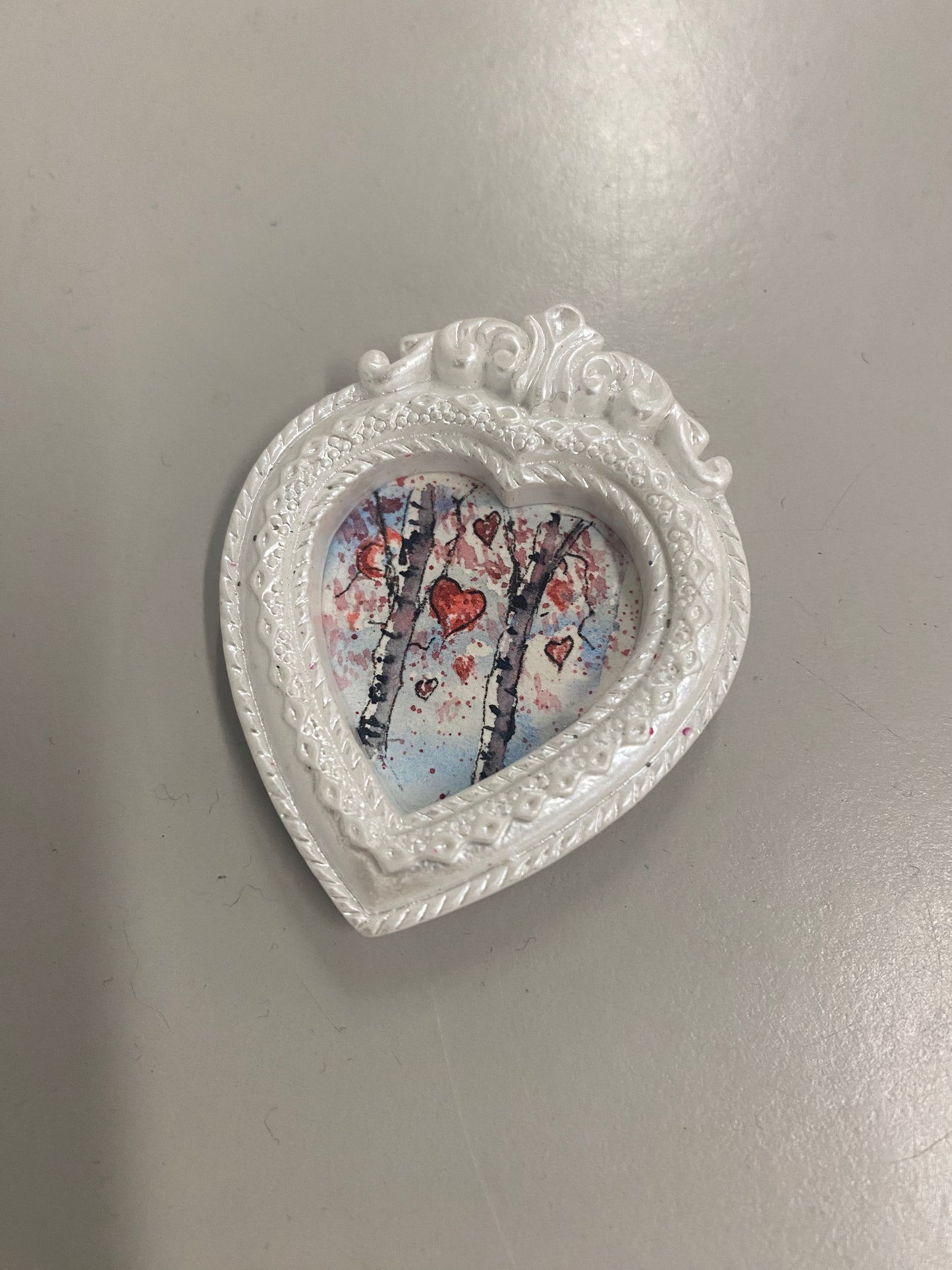 White Heart with Birch Trees by Dominique LaVoie