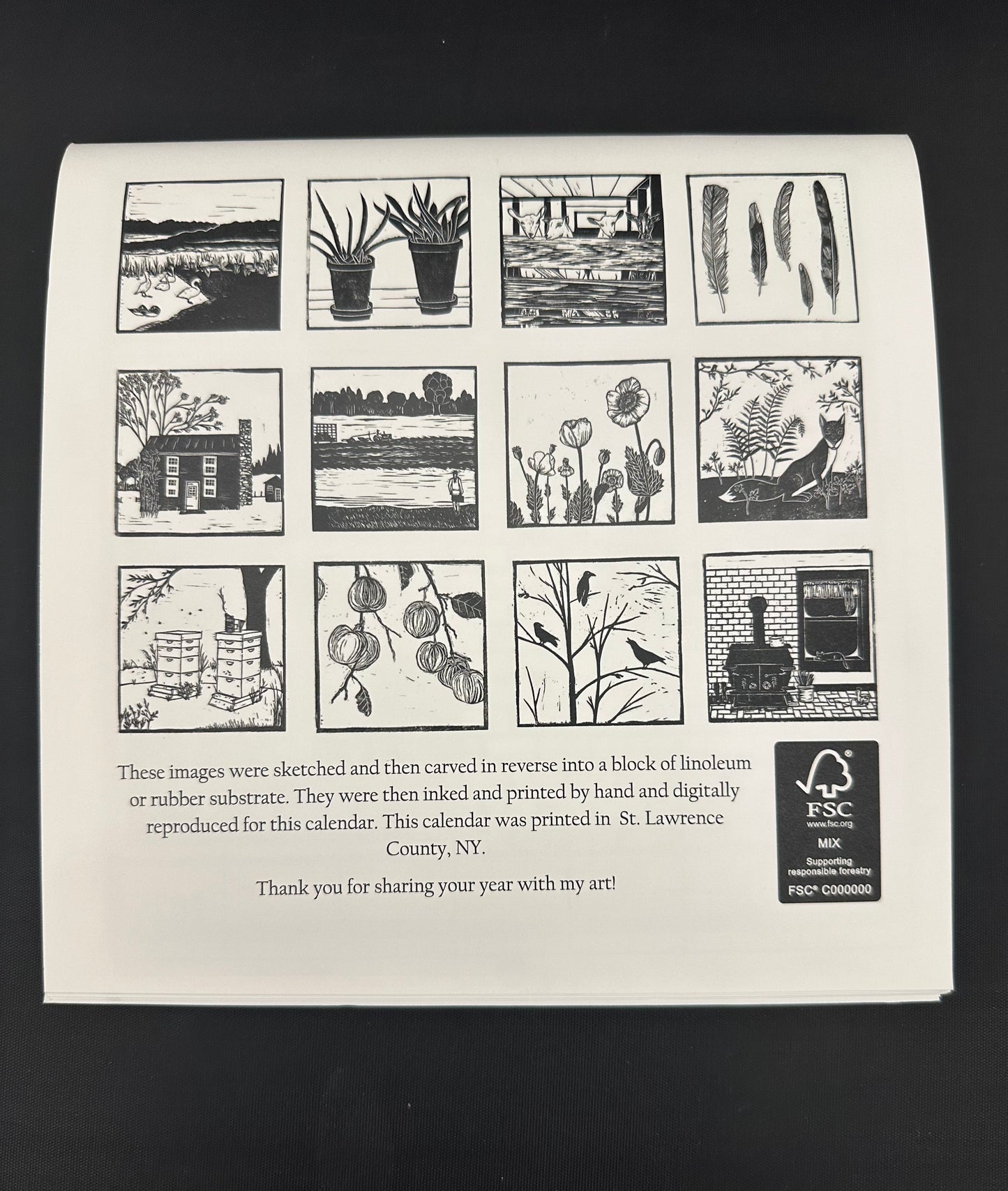 2025 Block Print Calendar - Johanna Kingsley