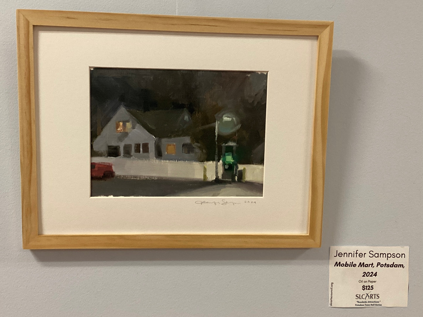 "Mobile Mart, Potsdam, 2024" Oil Painting by Jennifer Sampson