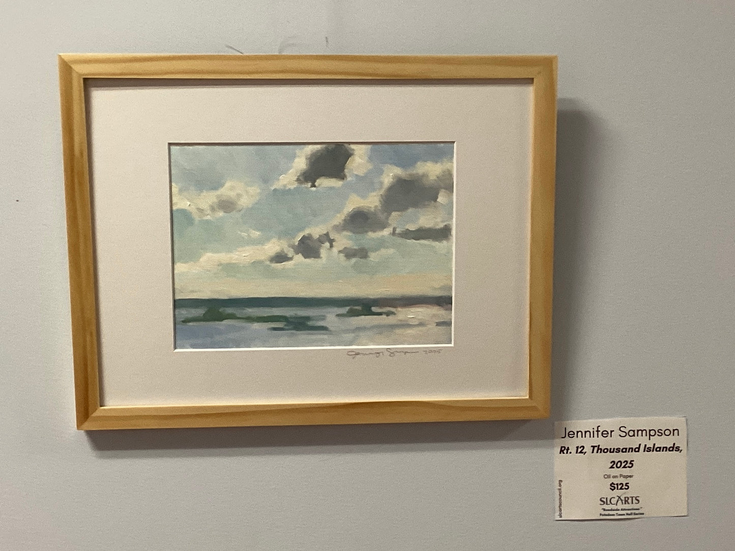"Rt. 12, Thousand Islands, 2025" Oil Painting by Jennifer Sampson