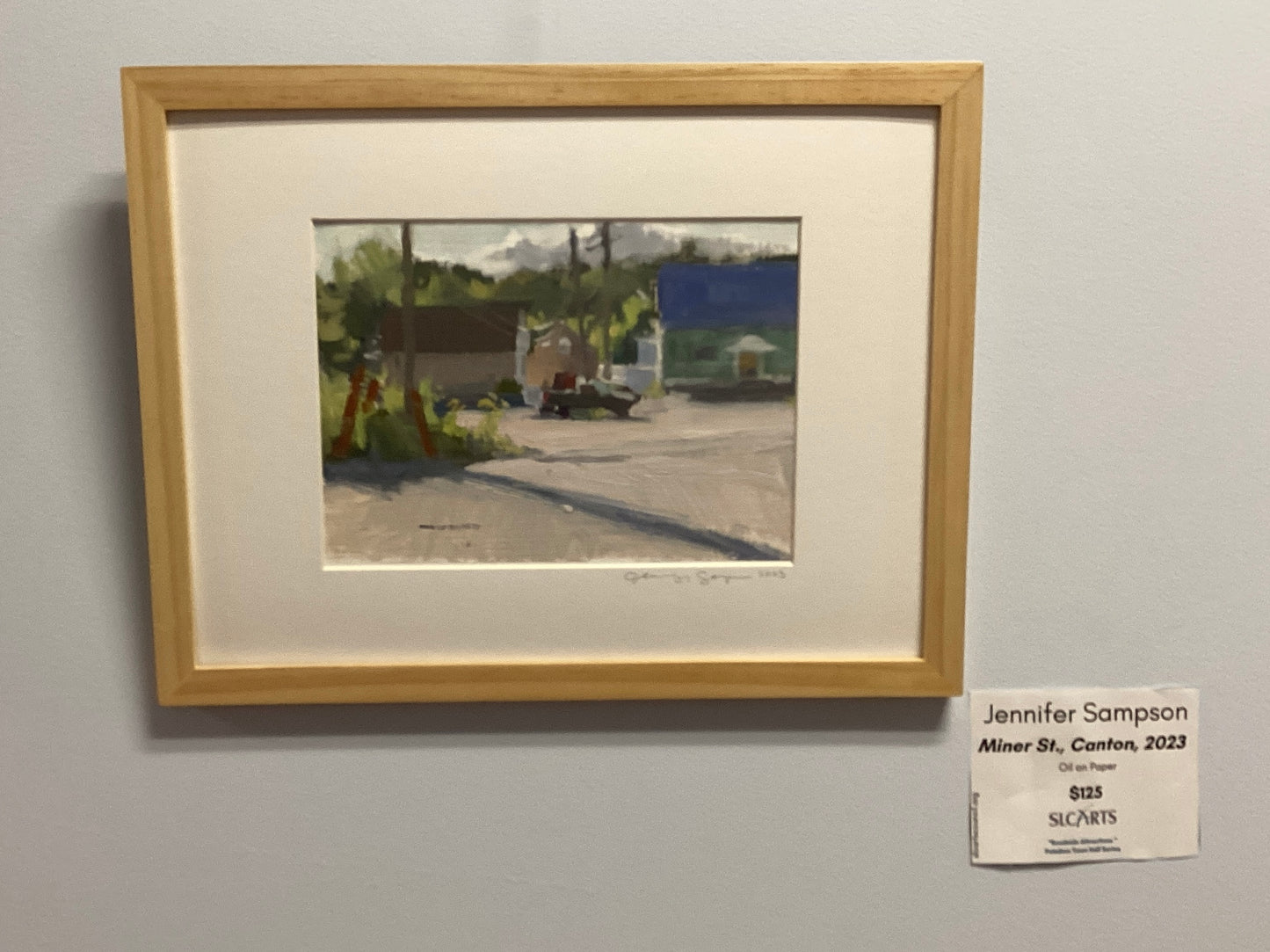 "Miner St., Canton, 2023" Oil Painting by Jennifer Sampson