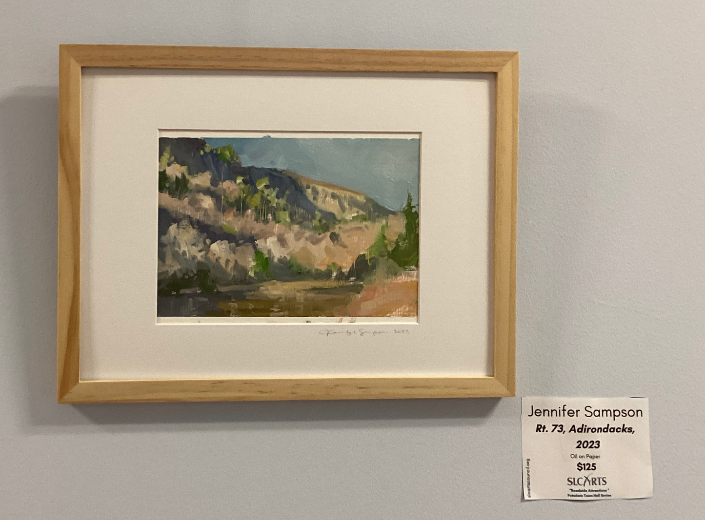 "Rt. 73, Adirondacks, 2023" Oil Painting by Jennifer Sampson