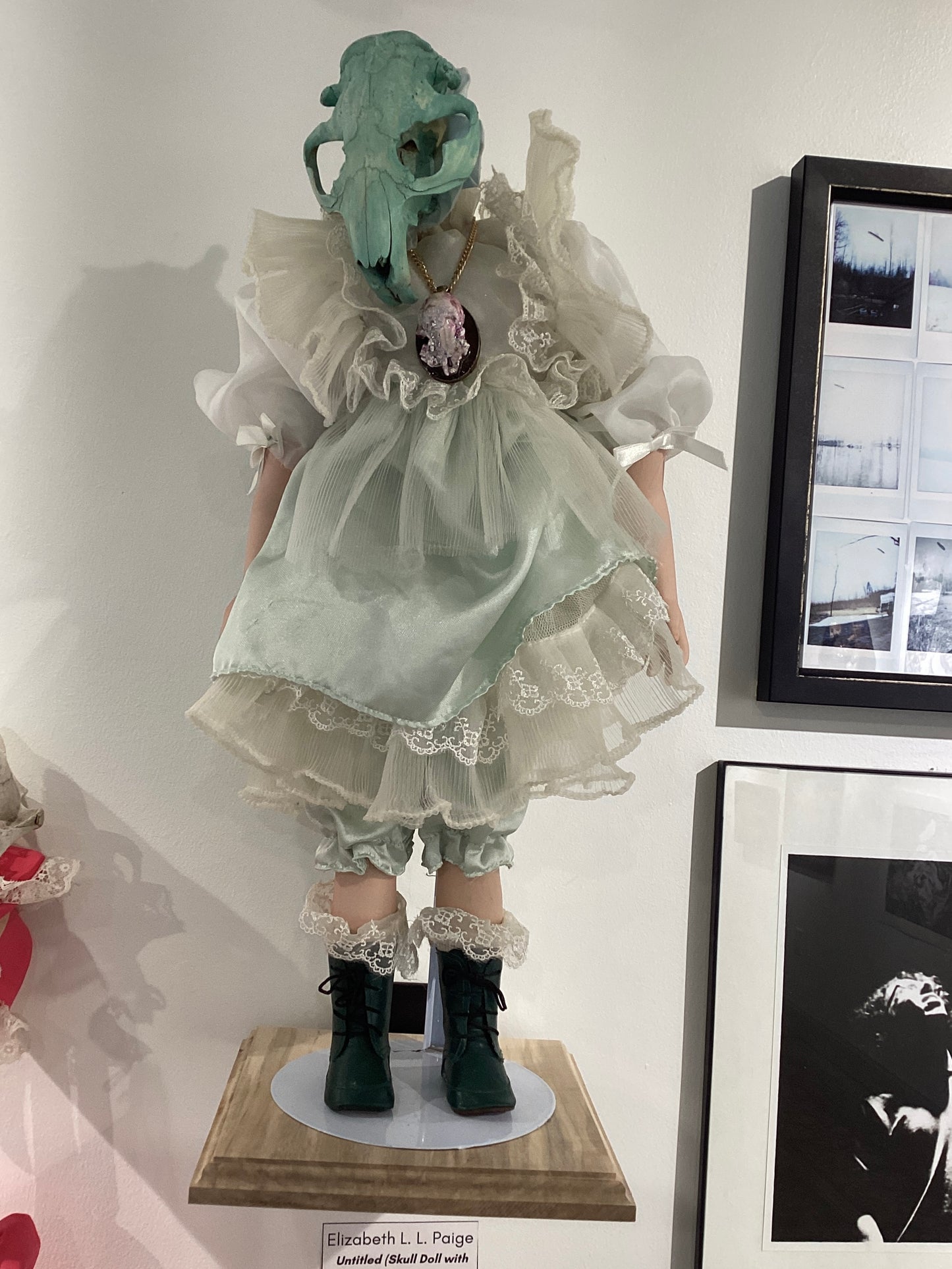 "Untitled (Skull Doll with Cameo)" Found Object Sculpture by Elizabeth L. L. Paige