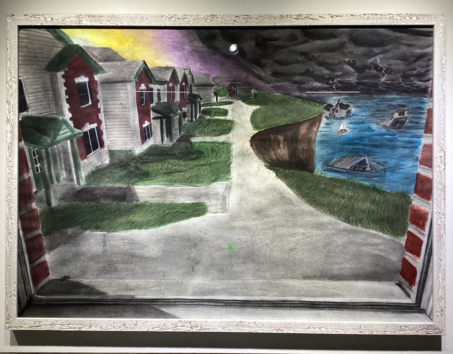 "Washed Out" Charcoal and Watercolor by Nav Atkinson