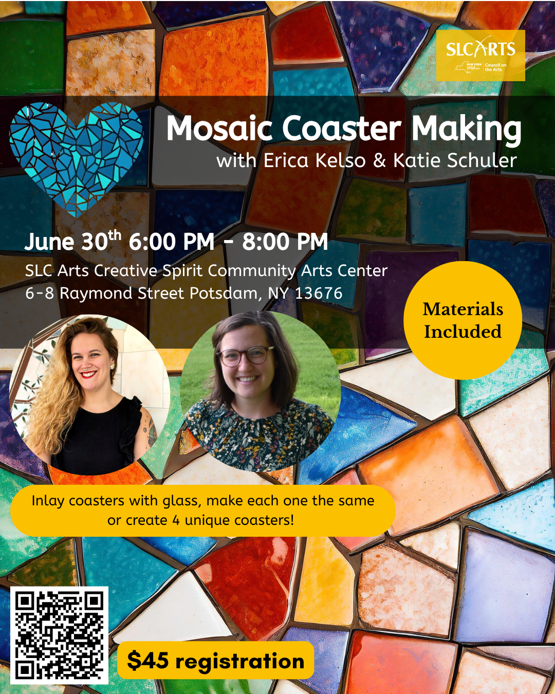 Mosaic Coaster Making with Erica Kelso and Katie Schuler