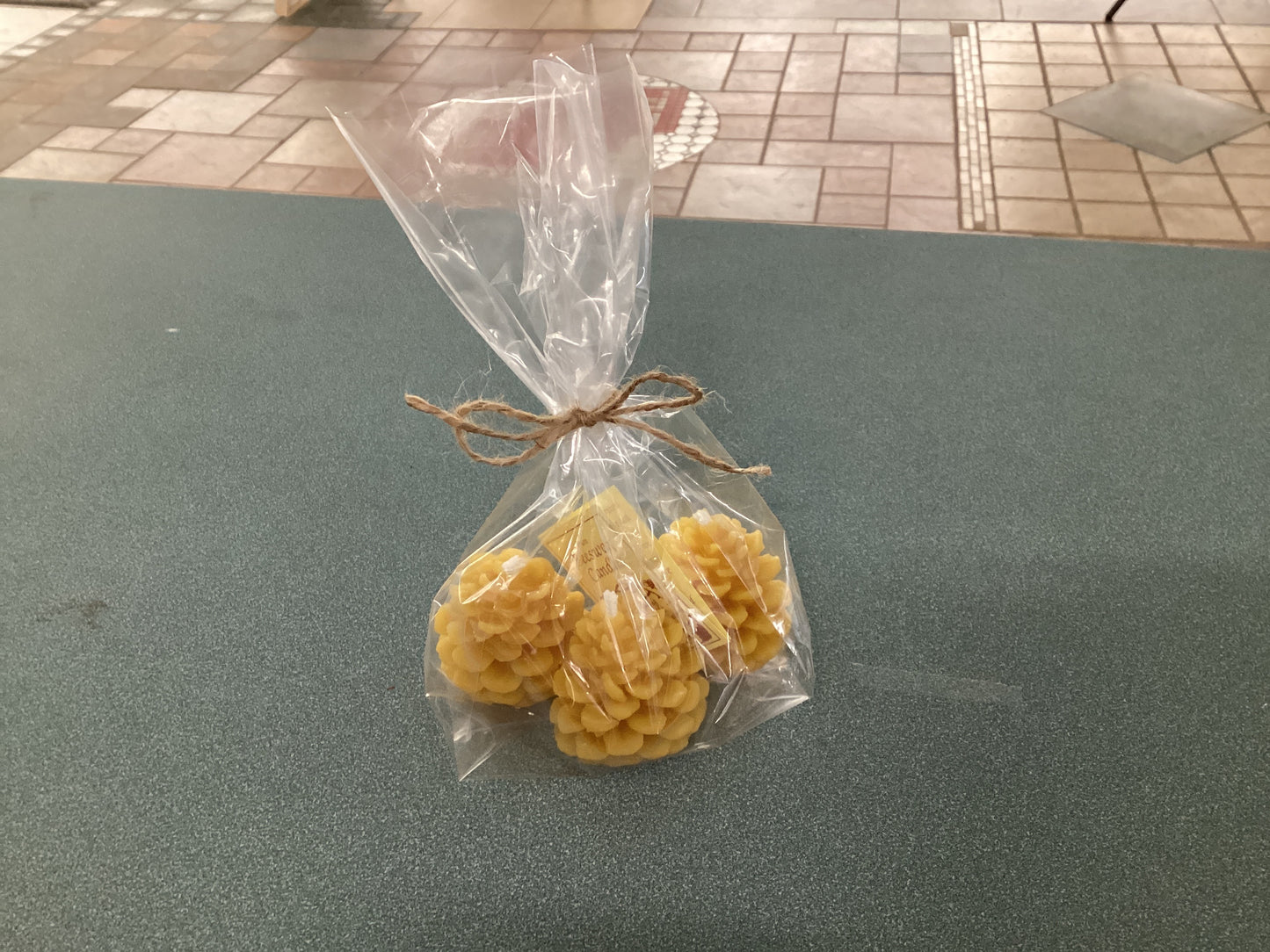 Pinecone Beeswax Candles