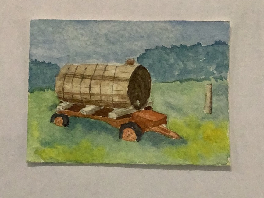 Mini Plein Air Watercolor on Easel