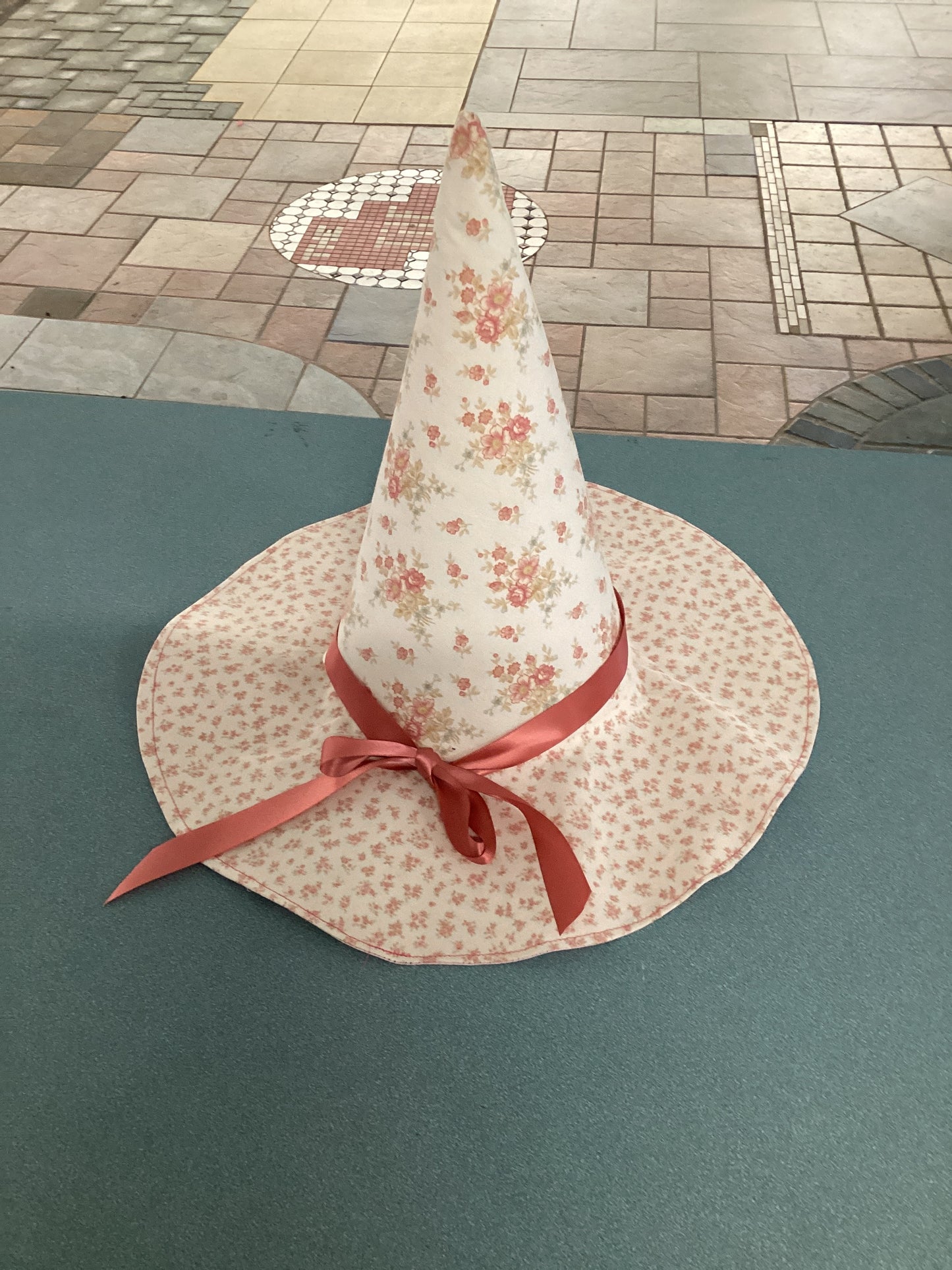 Child’s White and Pink Witch Hat