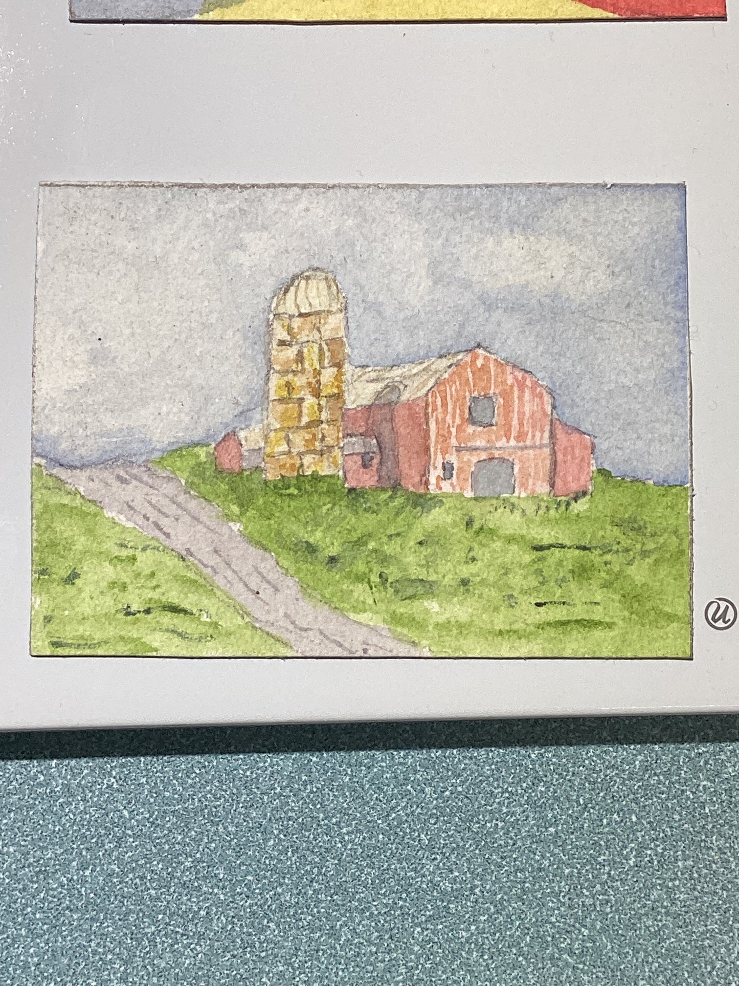 Mini Plein Air Watercolor on Easel