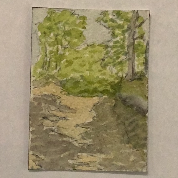 Mini Plein Air Watercolor on Easel