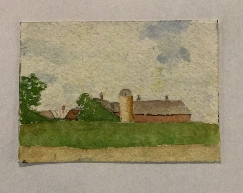 Mini Plein Air Watercolor on Easel