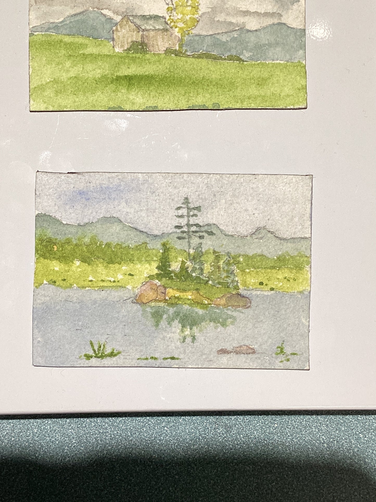 Mini Plein Air Watercolor on Easel