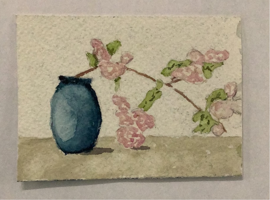 Mini Plein Air Watercolor on Easel