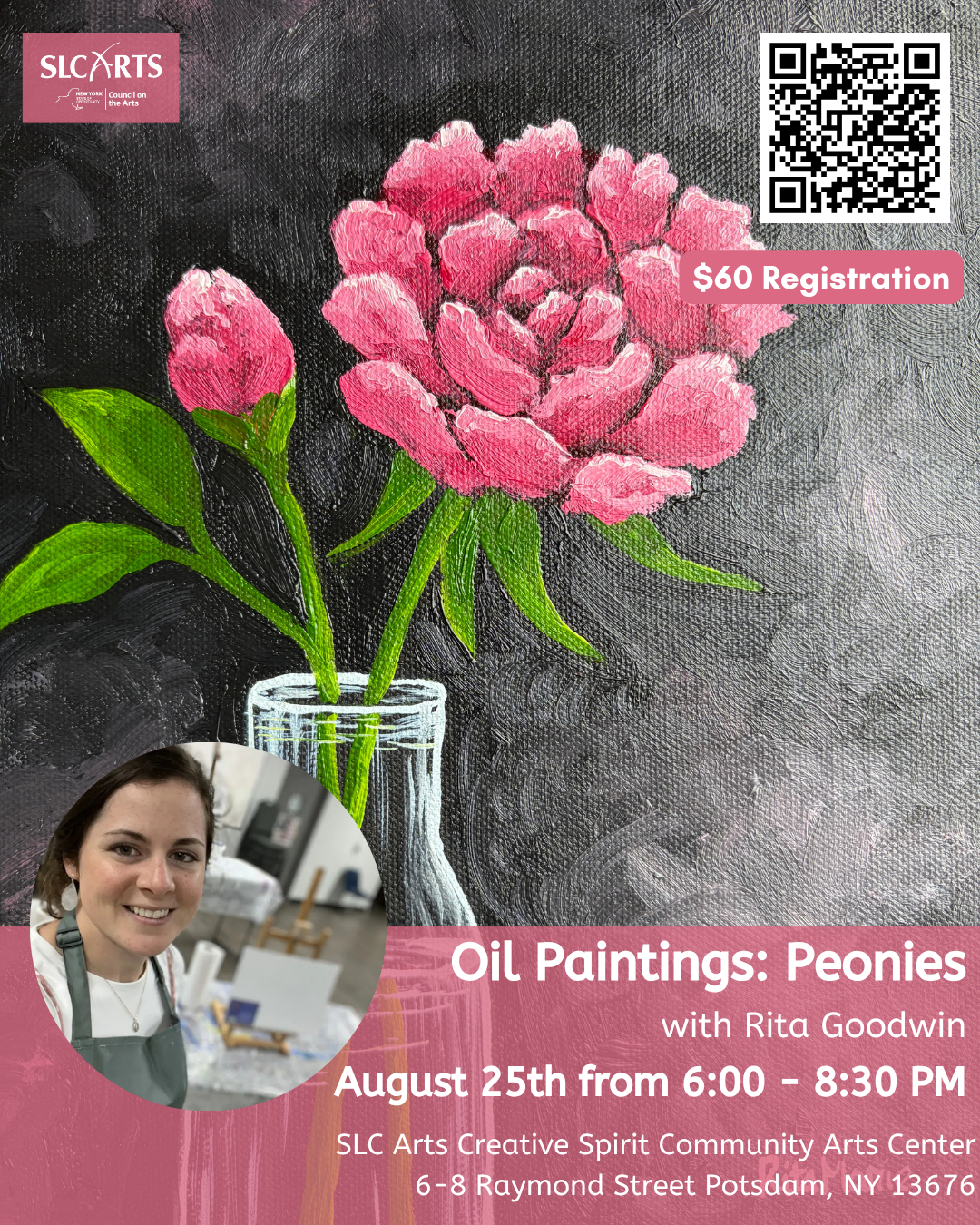 August Oil Painting Class: Peonies with Rita Goodwin