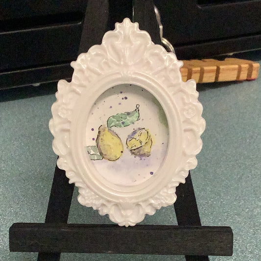 Lemons in White Frame
