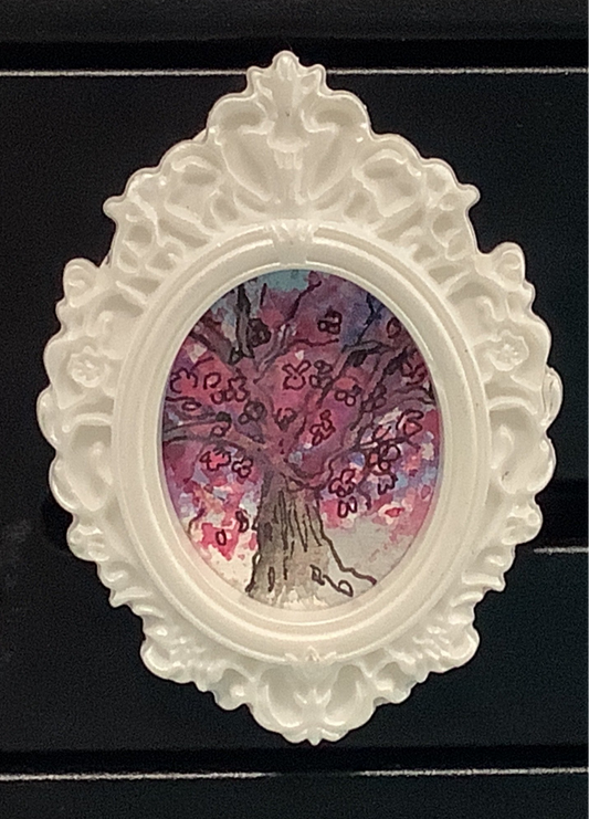 White Frame with Red Tree