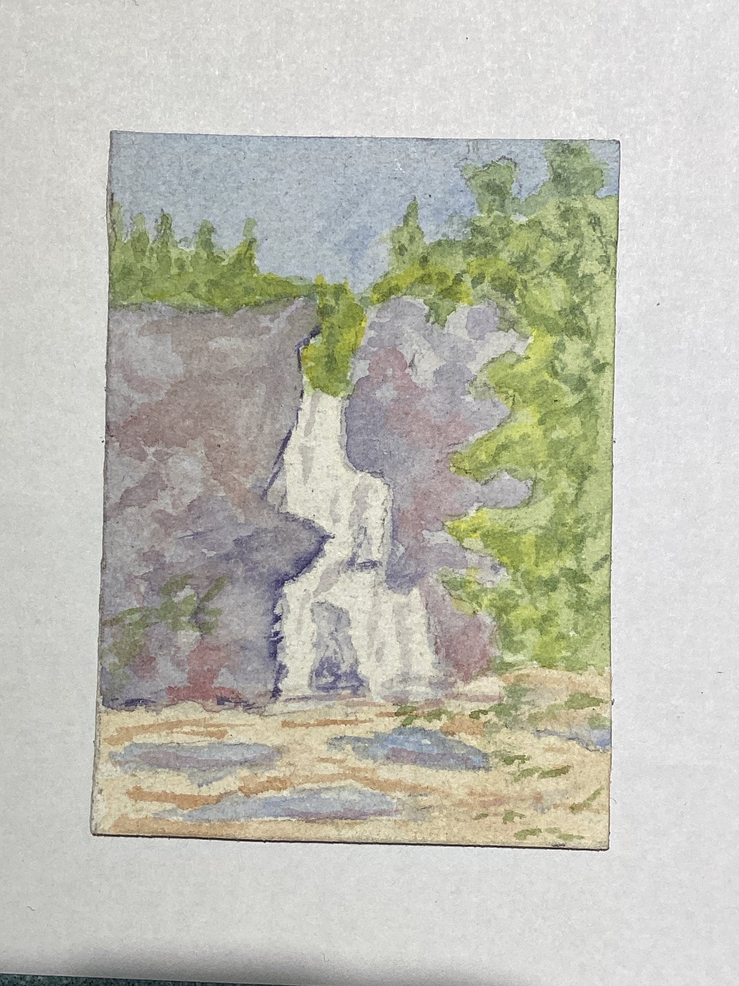 Mini Plein Air Watercolor on Easel