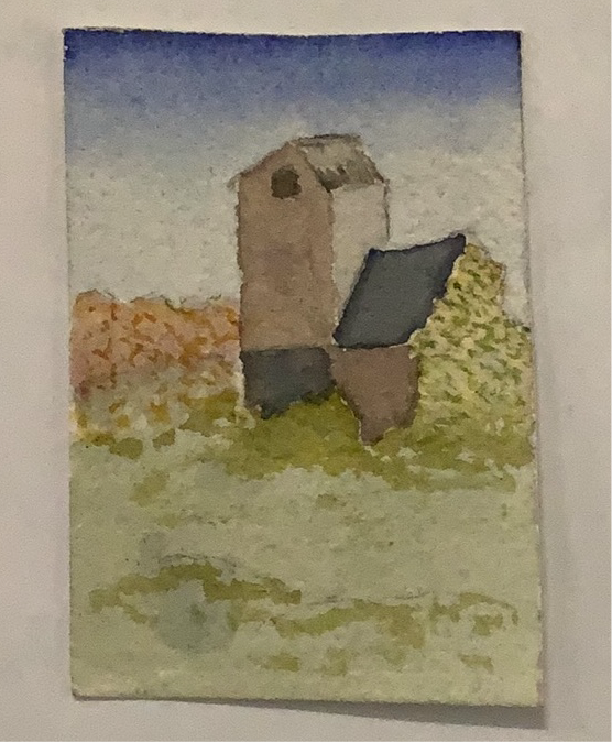 Mini Plein Air Watercolor on Easel