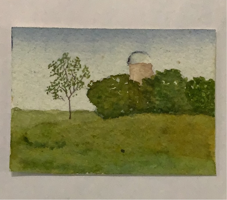Mini Plein Air Watercolor on Easel
