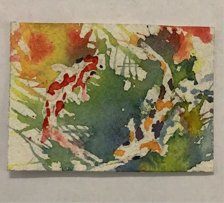 Mini Plein Air Watercolor on Easel