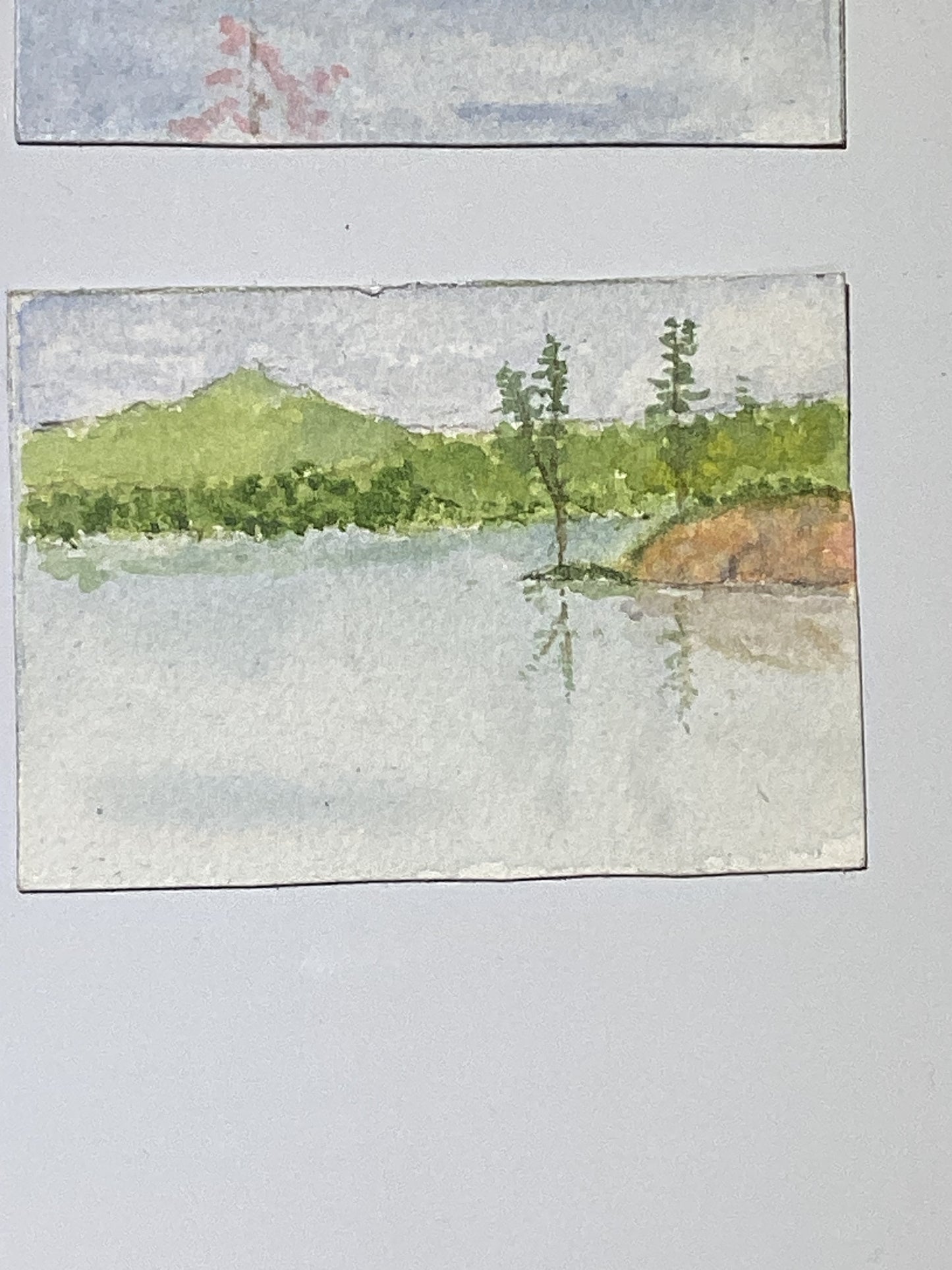 Mini Plein Air Watercolor on Easel