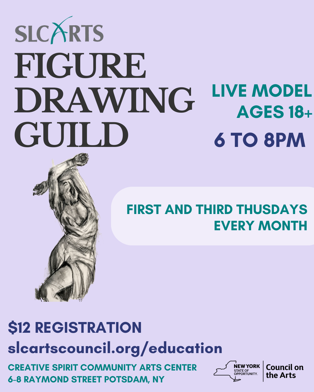 Figure Drawing (Ages 18+ Only - Live Model)