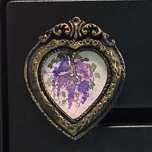 Black and Gold Frame with Flowers