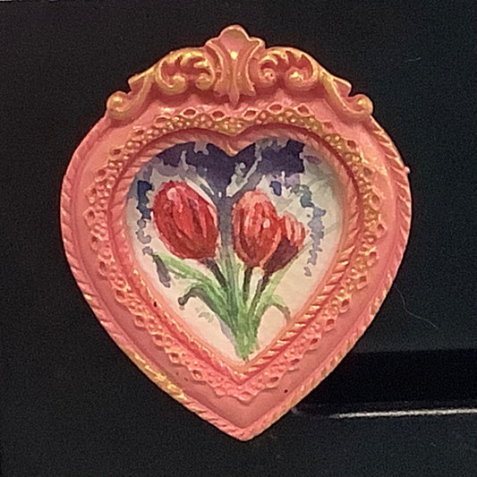 Pink Frame with Tulips