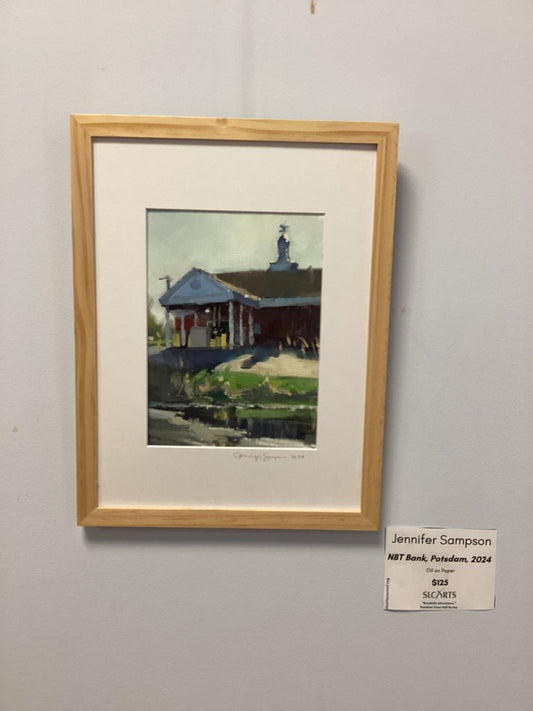 "NBT Bank, Potsdam, 2024" Oil Painting by Jennifer Sampson