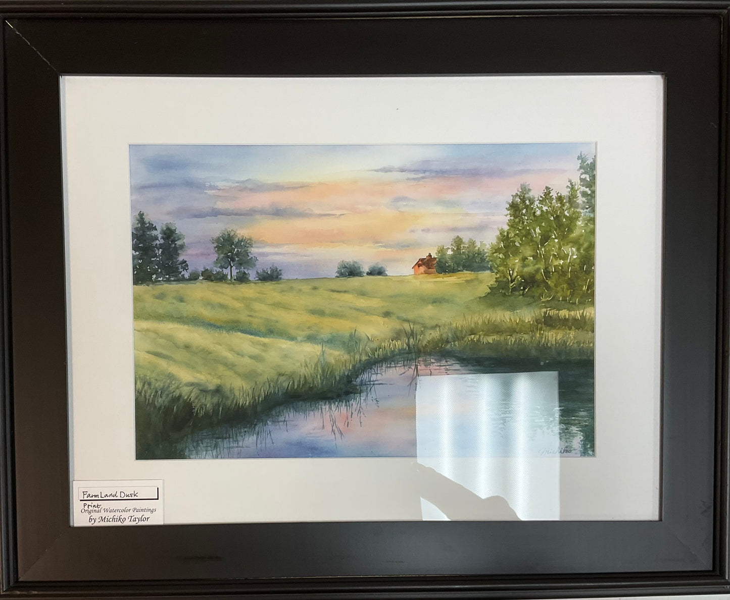 Farmland Dusk Framed Print - Michiko Taylor