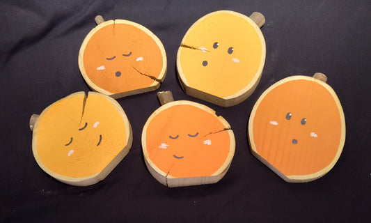 Pumpkin Faces Assorted Wooden Decoration- Katherine Schuler