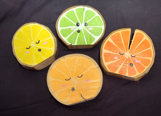 Citrus Smiles Assorted Wooden Decoration- Katherine Schuler