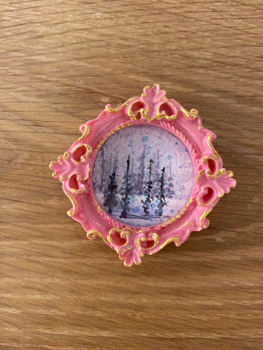 Pink Forest in Pink Frame by Dominique LaVoie