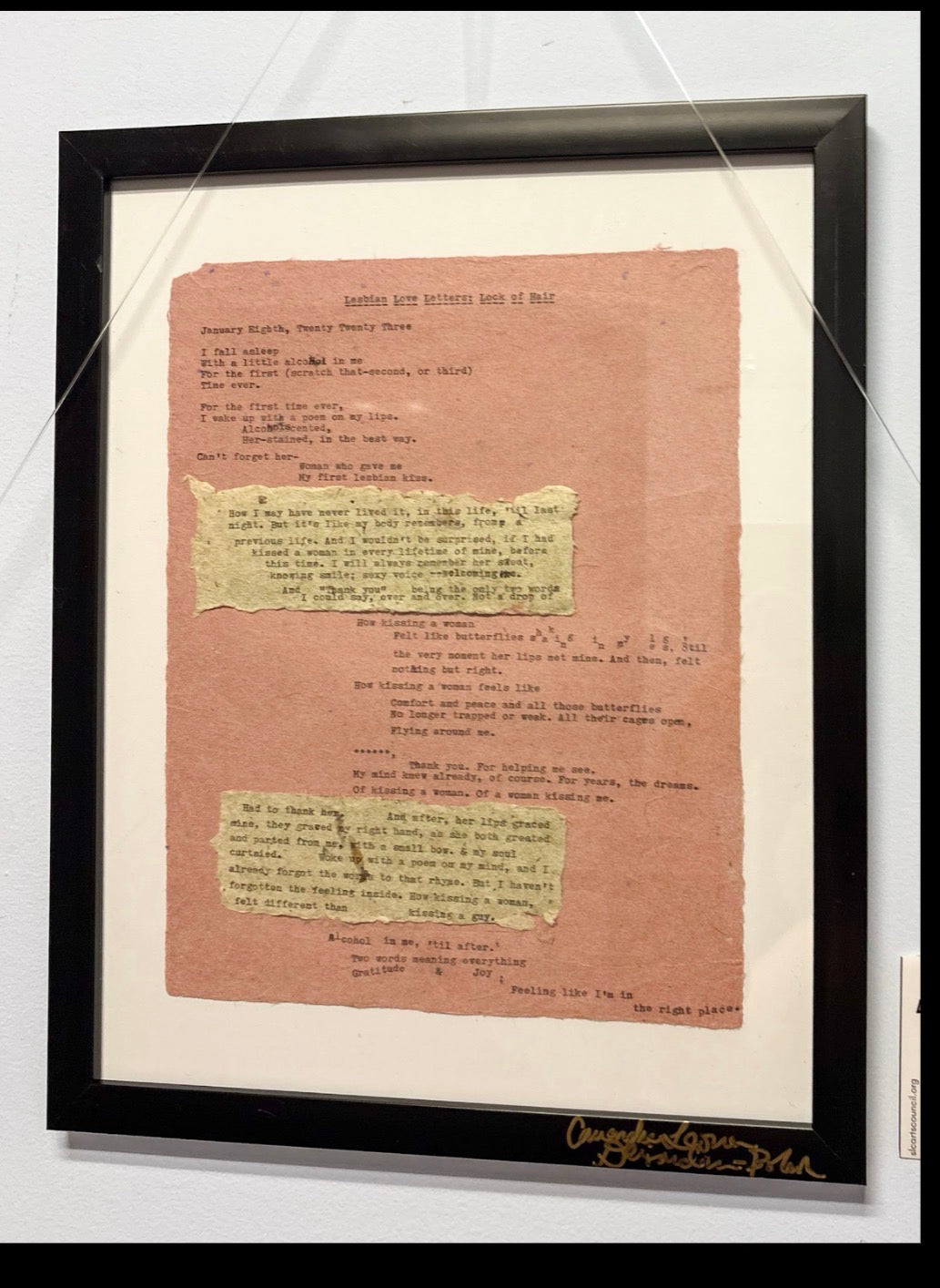 Cassandra Leona  Desjardins-Bolesh: Lesbian Love (Lust) Letter