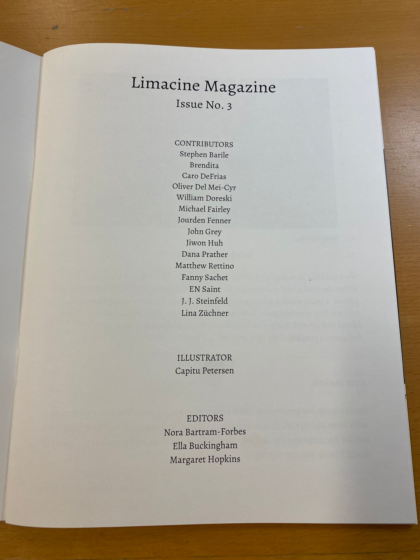 Limacine Magazine Issue No. 3
