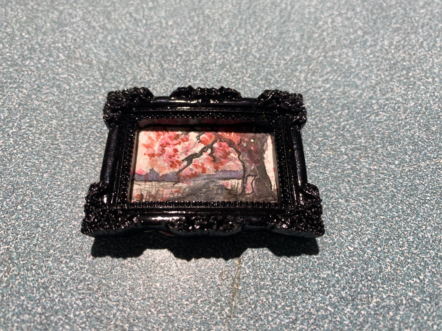 Small Pink Tree with Black Frame by Dominique LaVoie
