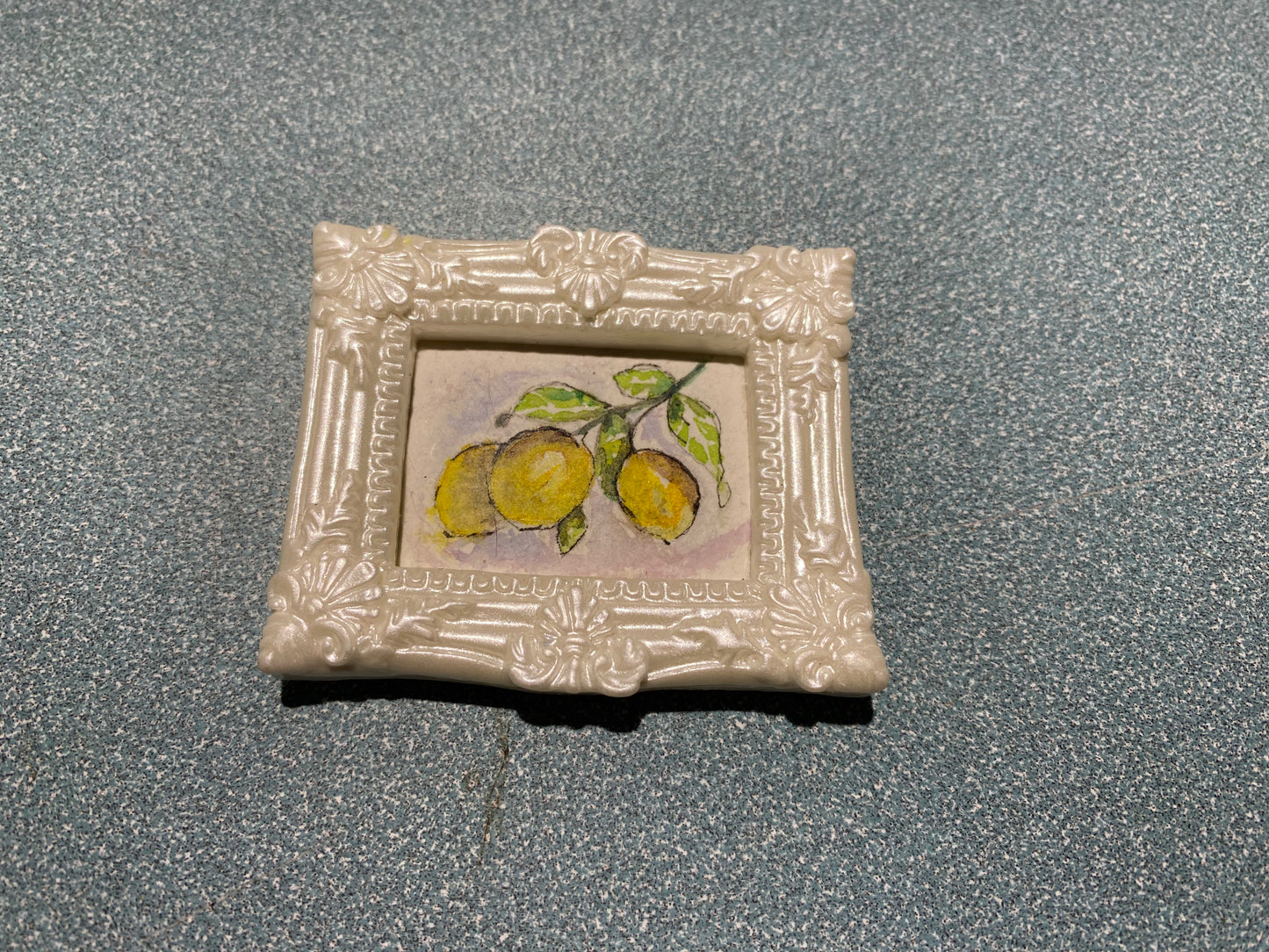Lemons with White Frame by Dominique LaVoie
