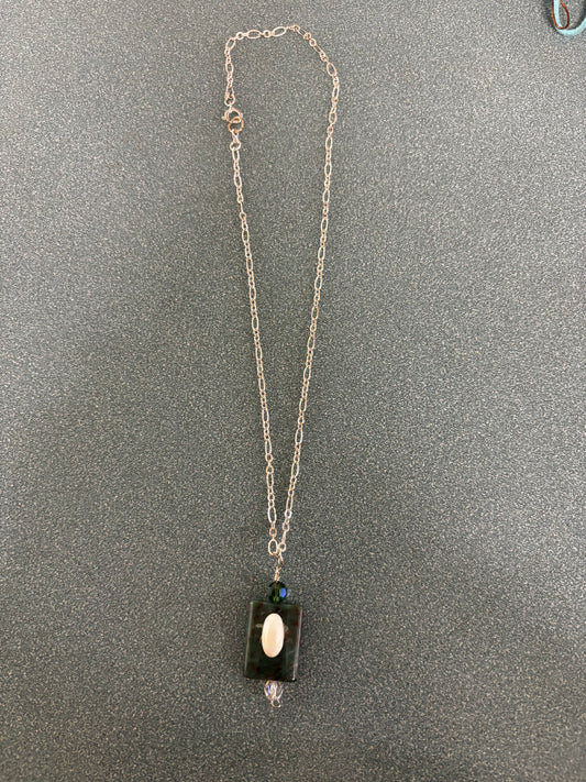 Jade and Moon Stone Necklace - Sandra Nestlerode-Hale