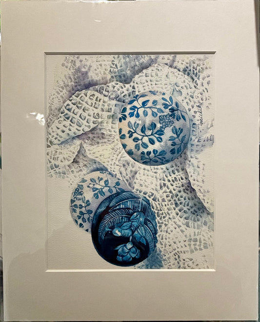 Blue pattern Print - Michiko taylor