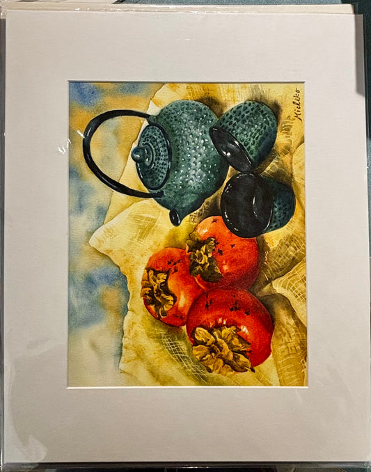 Print of Tomato and Teapot - Michiko Taylor