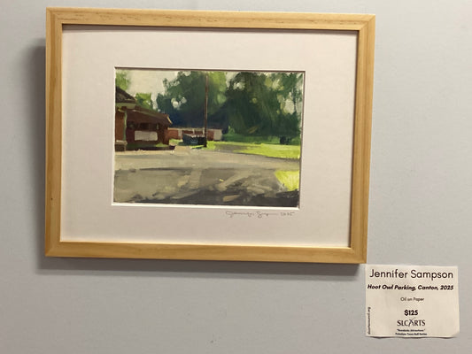 "Hoot Owl Parking, Canton, 2025" Oil Painting by Jennifer Sampson
