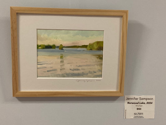 "Norwood Lake, 2024" Oil Painting by Jennifer Sampson