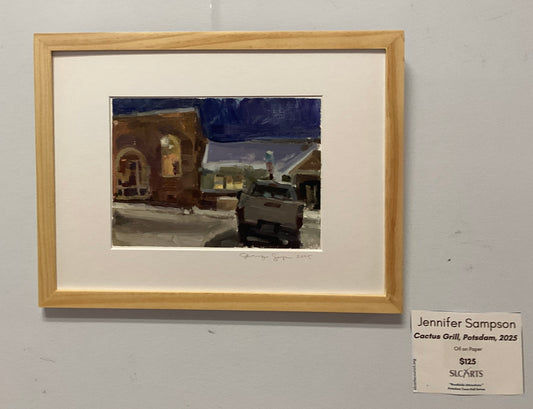 "Cactus Grill, Potsdam, 2025" Oil Painting by Jennifer Sampson