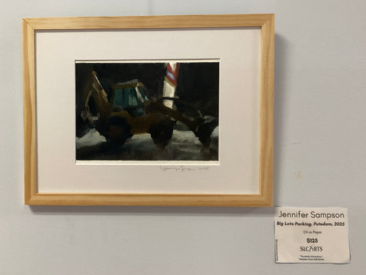 "Big Lots Parking, Potsdam, 2025" Oil Painting by Jennifer Sampson