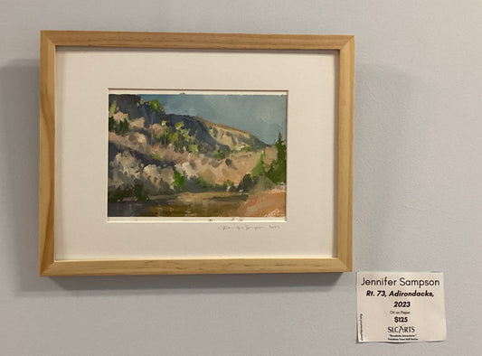 "Rt. 73, Adirondacks, 2023" Oil Painting by Jennifer Sampson