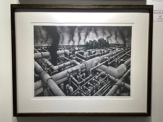 "Down the Pipeline" Color Lithograph by Nathaniel Infante